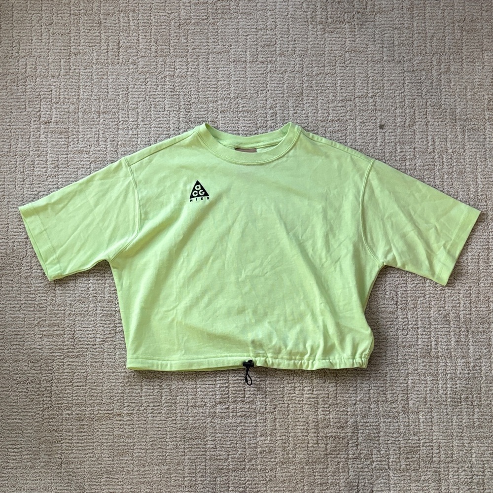 Nike ACG Womens neon green Crop Top